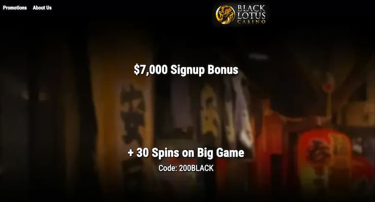 An image of Black Lotus, one of the best real money craps sites.
